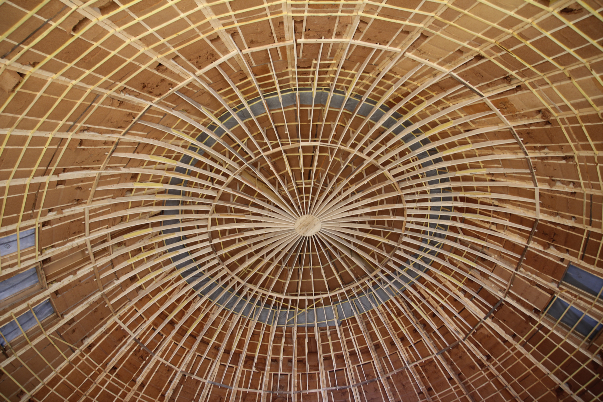 Chantier de la Pyramide du Loup, structure intérieur