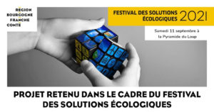 Baniere Festival solutions écologiques Pyramide du Loup