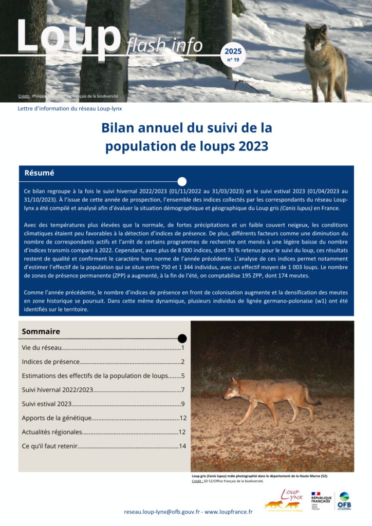 Flash info OFB loup 2025