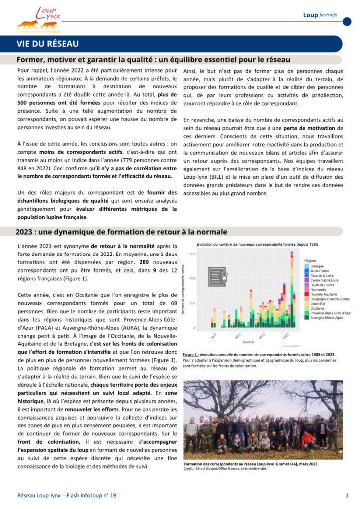 Flash info OFB loup 2025